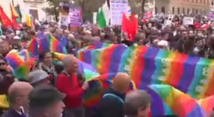 Faggot-Pedophile-Communists-Stage-Anti-Ukrainian-Protest-in-Italy